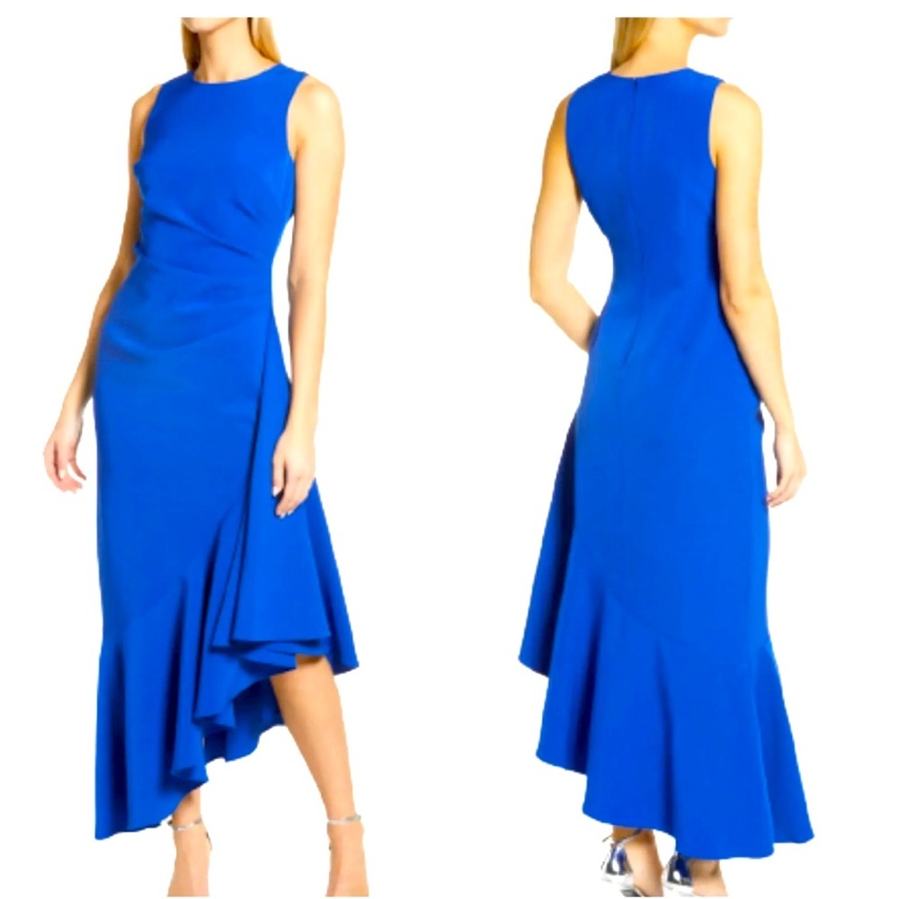 Eliza J Asymmetric Ruffle Hem Women's Dress  Size: 8